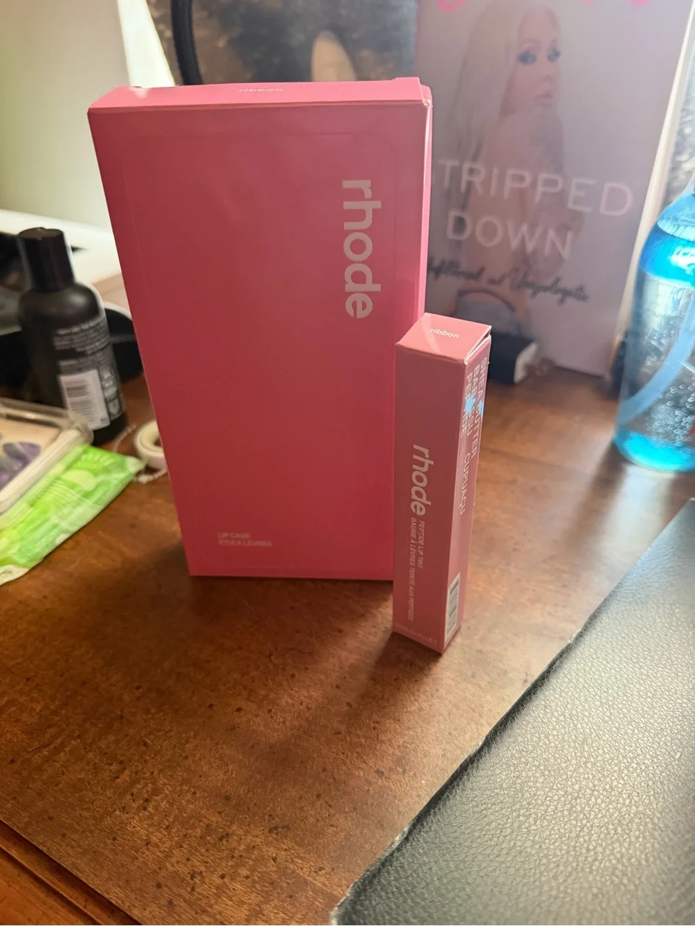 RHODE IPhone 17 Pro Max phone case and matching Lippie in color Ribbon